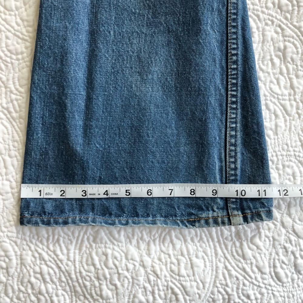 Vintage 70s Levis 684 Orange Tab Bell Bottom Super Flare Jeans - Picture 3 of 14
